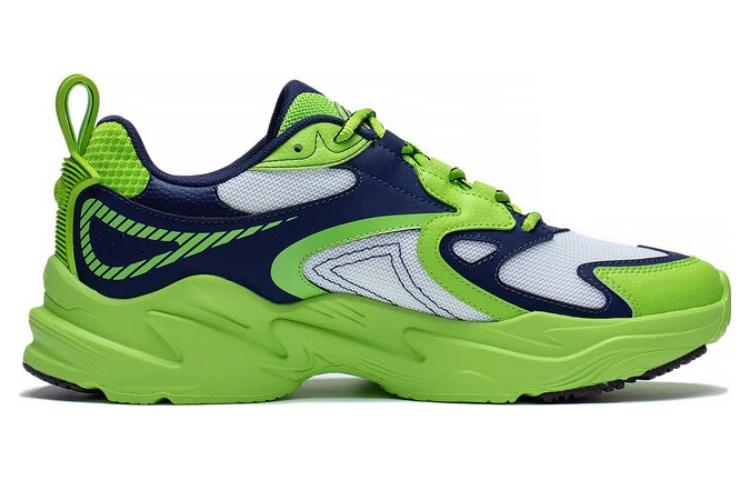 Order LiNing李寧 流星 耐磨透氣 低筒 跑步鞋 綠藍白