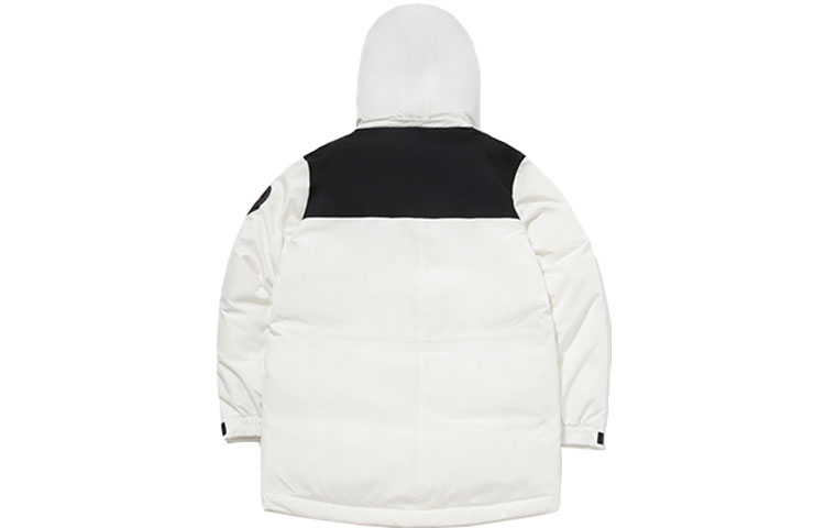 Lookbook 리닝 미드 렝스 후드 다운 자켓 윈터 화이트 AYMQ219-1