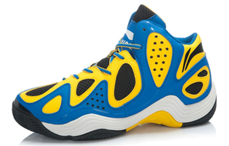 Lookbook Li-Ning Mid-Top Basketball 'Blue White Black' ABFJ045-1