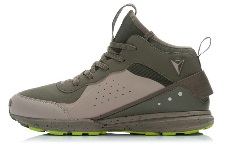Li-Ning Mid-Top Casual Running 'Military Green' ALMJ019-2