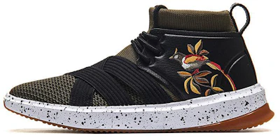 Li-Ning Mid-Top Running Shoes 'Ink Splatter Black Green' AGLM031-2 Li-Ning Mid-Top Running Shoes 'Ink Splatter Black Green' AGLM031-2