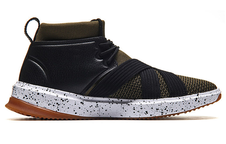 Order Li-Ning Chaussures Running Mi-Montantes ''Éclaboussures Noir Vert'' AGLM031-2