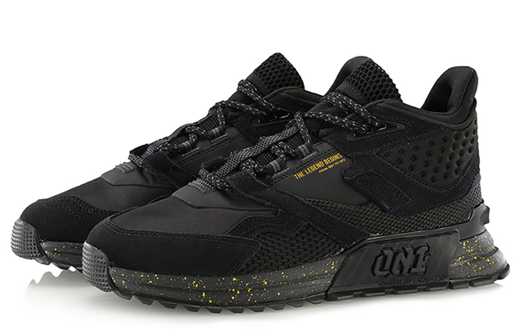 Lookbook Li-Ning Mid-Top Hardloopschoen ''Zwart Fleece'' AGLP171-2