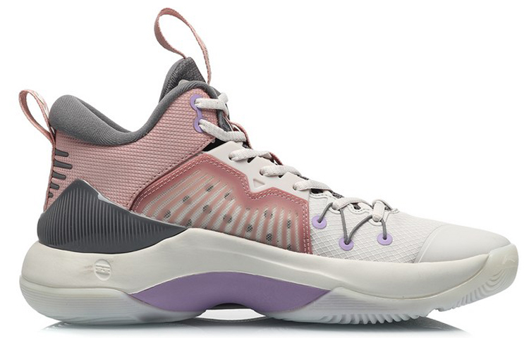 Order Li-Ning Mid-Top Sports Shoes White/Pink ABAQ059-7
