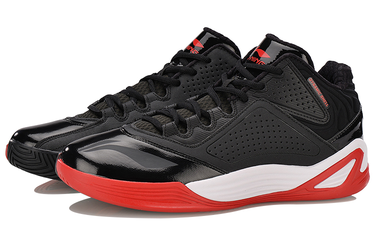 Lookbook LiNing李寧 流沙 包裏 場地 耐磨 中筒 籃球鞋 男女同款 黑紅