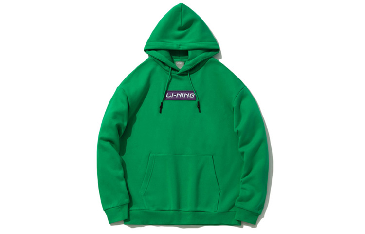 Li-Ning Mint Green Unisex Casual Loose Fit Pullover Hoodie AWDP714-11
