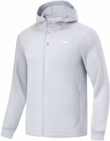 Li-Ning Misty Gray Hooded Zipper Fitness Jacket Outdoor & Running Wear AWDU067-5 Li-Ning Misty Gray Hooded Zipper Fitness Jacket Outdoor & Running Wear AWDU067-5