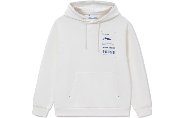 Li-Ning Modern Sports Logo Print Pullover Sweatshirt Beige Unisex Couples Style AWDS535-2