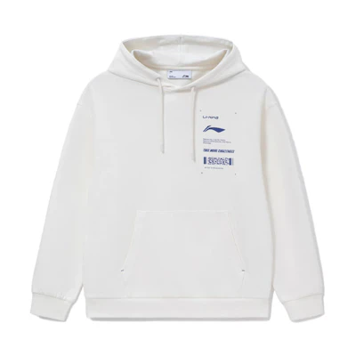 Li-Ning Modern Sports Logo Print Pullover Sweatshirt Beige Unisex Couples Style AWDS535-2