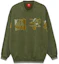 Order Li-Ning Moss Green Loose Fit Crewneck Sweatshirt with Logo, Basketball Series AWDRA23-7