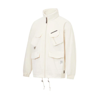 Li-Ning Multi-Pocket Loose Fit Workwear Jacket - Off-White AJDT539-1