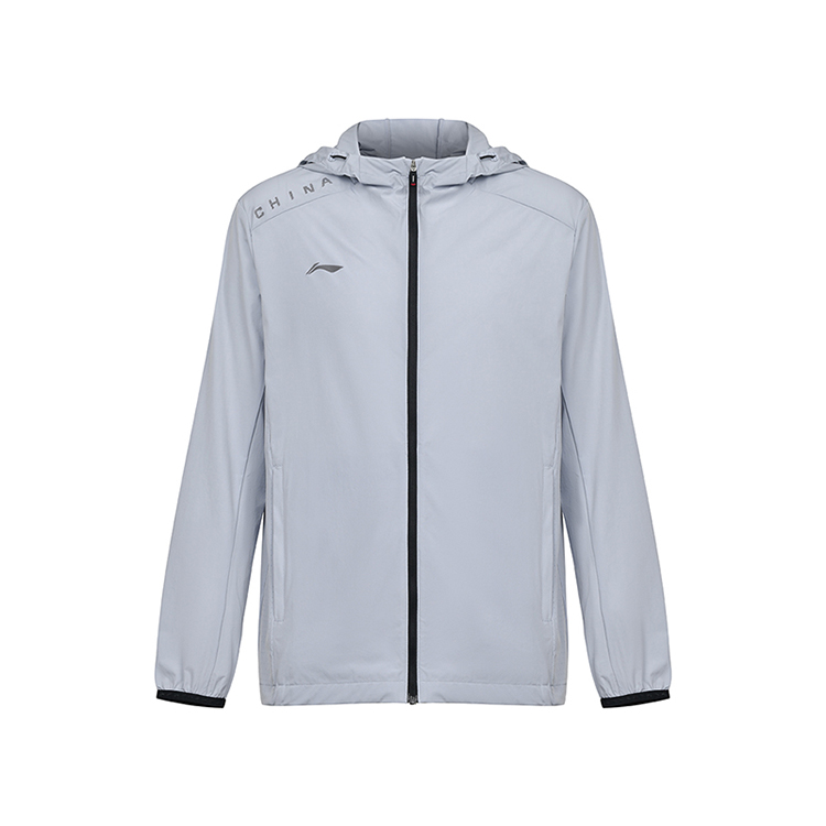 Li-Ning National Team Series Waterproof Breathable Sports Jacket - Dove Grey AFDU317-2