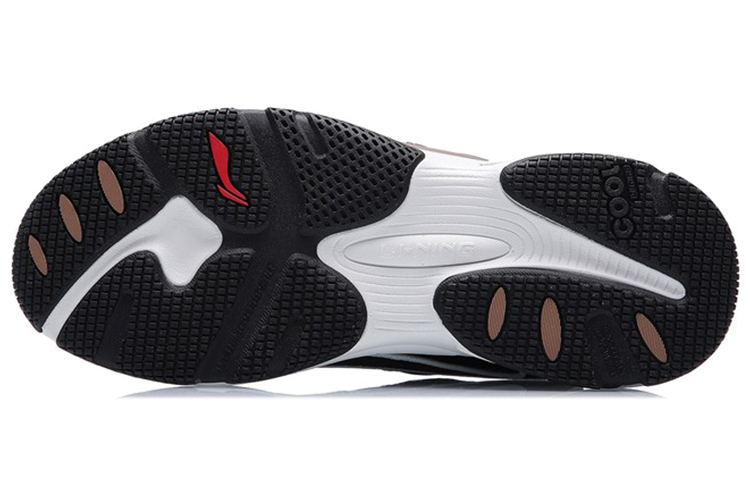 Shop 李宁星云减震防滑耐磨低帮運動休閒鞋黑棕紅