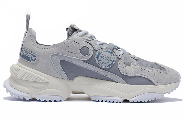 Shop LiNing李寧 星雲 M1 防滑耐磨 低筒 運動休閒鞋 灰色