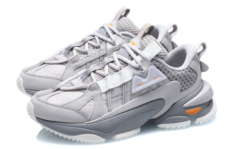 Lookbook LiNing李寧 星雲 M1 減震防滑耐磨 低筒 運動休閒鞋 灰白