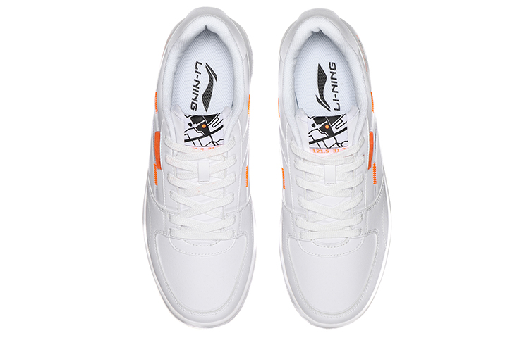 Lookbook Li-Ning No.258 Klasik Santai Rendah 'Putih Oranye' AGCN357-1
