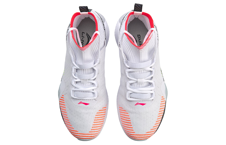 Shop Li-Ning No Boundaries 'Shock Absorption High-Top White Red Green' AFJP003-4