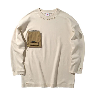 Li-Ning NYC Fashion Week Crewneck Pullover Sweatshirt Beige - AWDP634-1