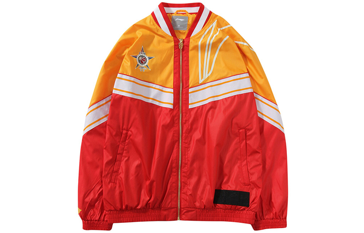 Li-Ning NYFW CBA All-Star Colorblock Jacket Red/Yellow (Unisex) AJDN143-1