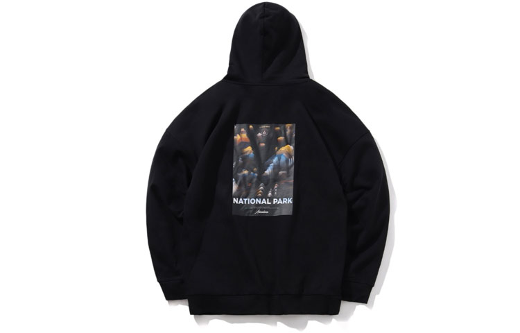 Lookbook Li-Ning NYFW Collection Black Pullover Hoodie AWDP755-2