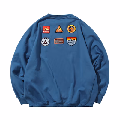 Li-Ning NYFW Collection Dark Blue Casual Crewneck Pullover Sweatshirt Men AWDP729-2