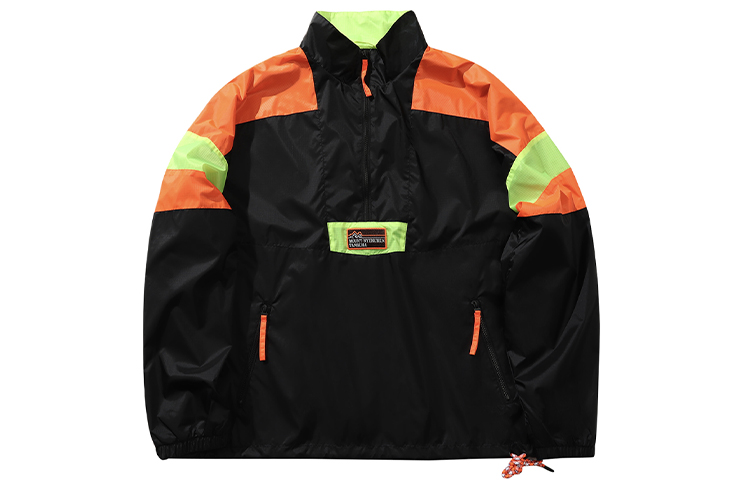 Li-Ning NYFW Half-Zip Pullover Jacket Black Loose Fit Stylish Jacket AFDP619-1