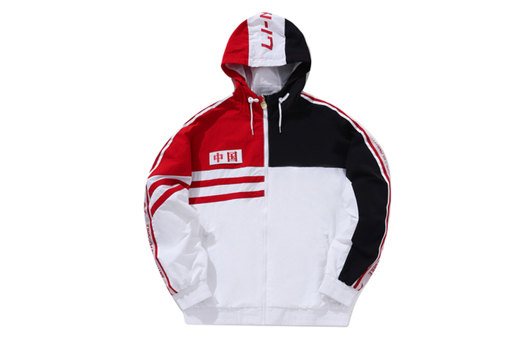 Li-Ning NYFW Retro Hoodie Jacket Unisex White Red AFDN371-1