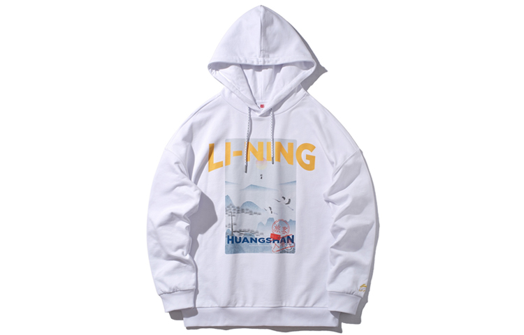Li-Ning NYFW Scenery Print Hoodie Standard White Unisex AWDP833-1