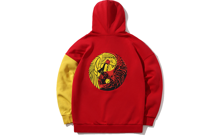 Lookbook Li-Ning NYFW Tiger Crane Printed Red Hoodie AWDN925-3