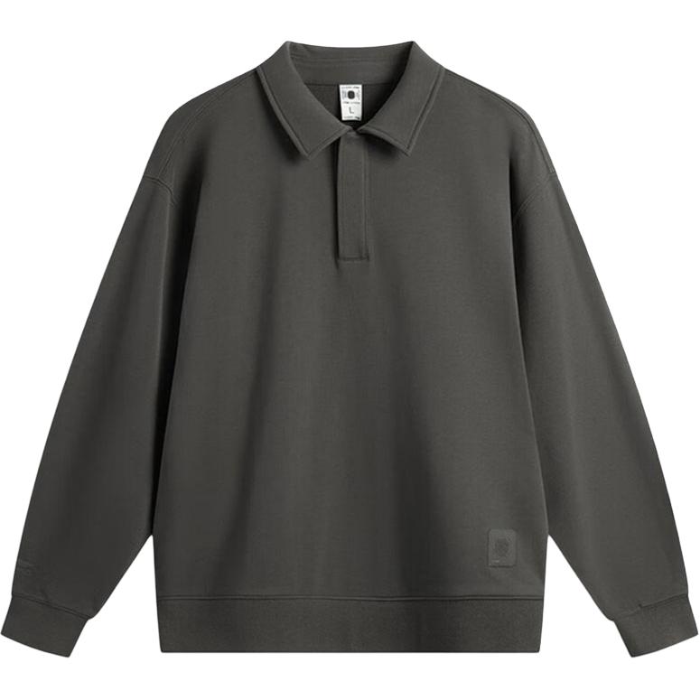 Li-Ning Obsidian Gray Casual Sports Sweatshirt - Breathable & Stylish AWDU849-6