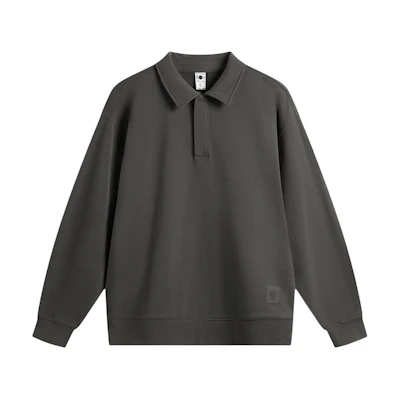 Li-Ning Obsidian Gray Casual Sports Sweatshirt - Breathable & Stylish AWDU849-6
