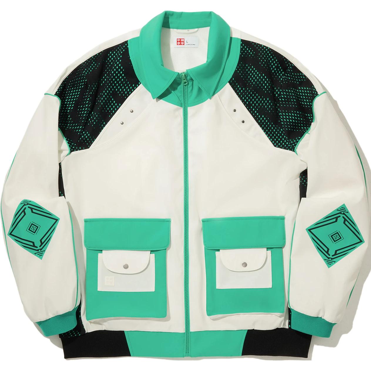 Li-Ning Off-White Colorblock Casual Breathable Jacket AJDU373-2