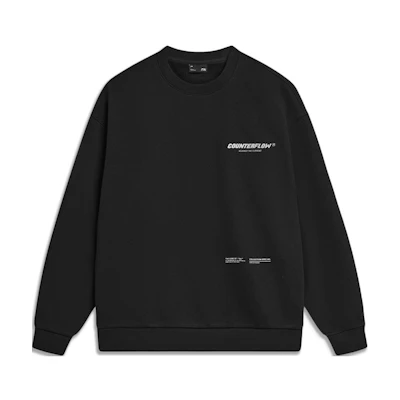 Li-Ning Outdoor CF Comfortable Fleece Pullover Sweatshirt Unisex Black AWDUF95-1