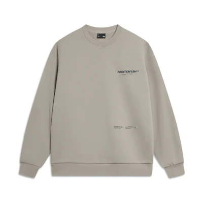 Li-Ning Outdoor CF Round Neck Fleece Sweatshirt Grey Unisex AWDUF95-2
