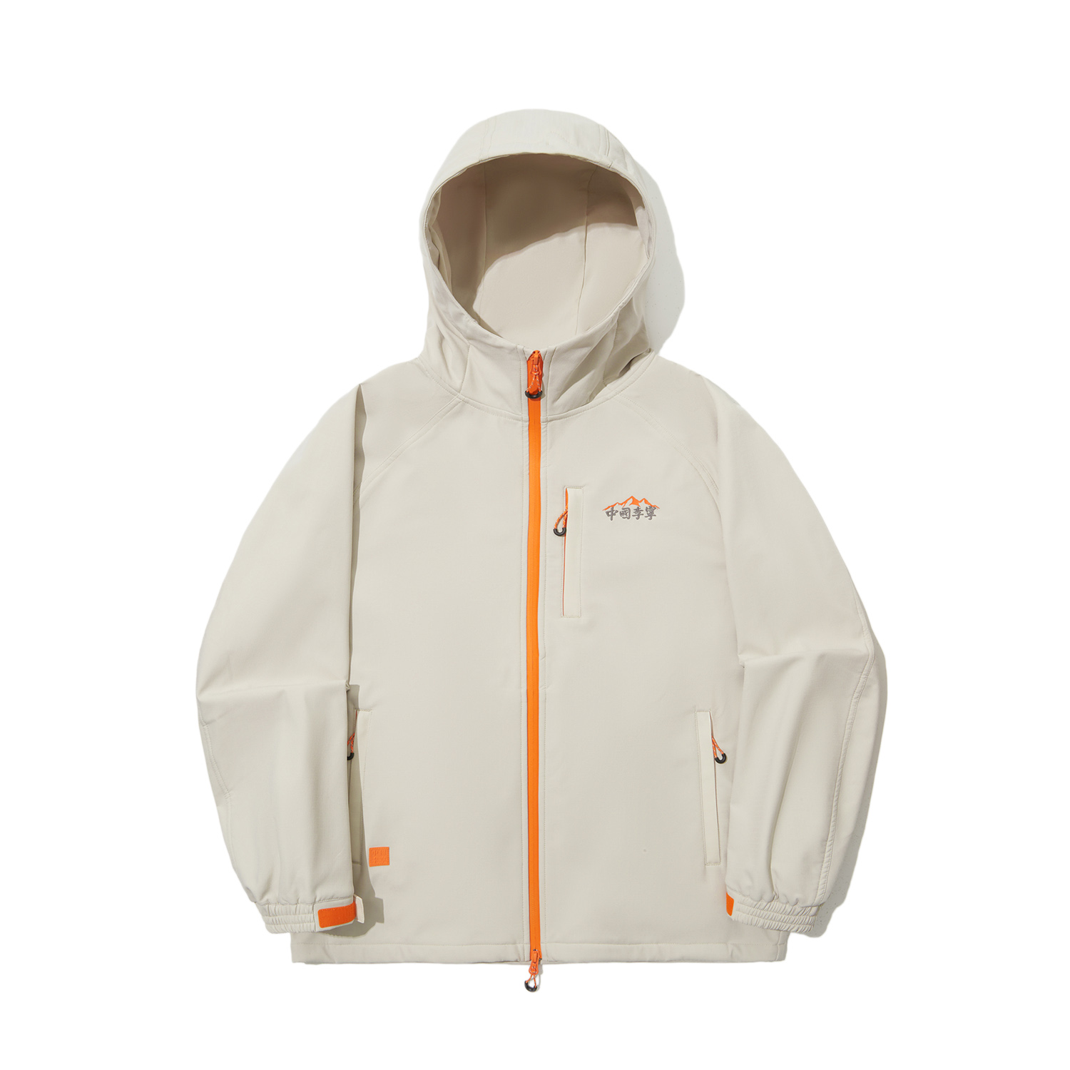 Li-Ning Outdoor Logo Fleece Water-Resistant Loose Jacket Oatmeal Grey Unisex AFDUC19-2