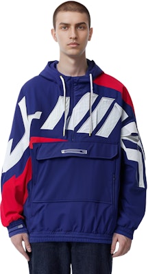 李寧大Logo寬鬆半拉鍊連帽衫 藍色 男女款 AFDQ025-3 Sizing 李寧大Logo寬鬆半拉鍊連帽衫 藍色 男女款 AFDQ025-3