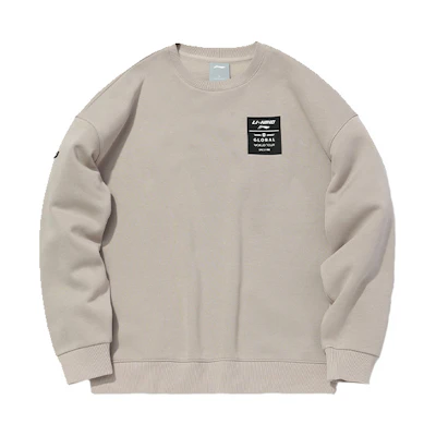 Li-Ning Oversized Pullover Sweatshirt Couple Style Light Purple AWDQ708-10