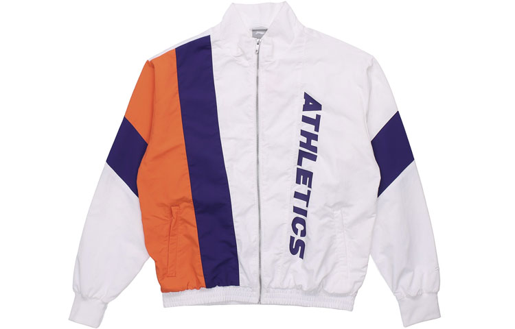 Li-Ning Oversized Sports Jacket Unisex Beige Orange Colorblock Design AJDQ034-1