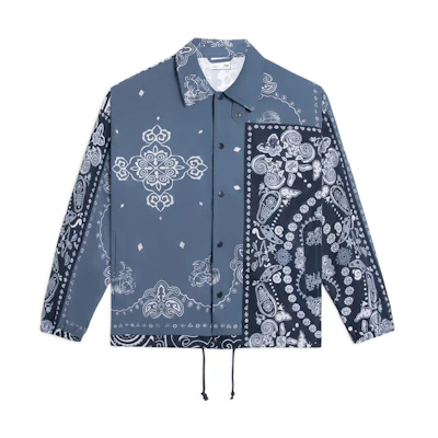 Li-Ning Paisley Collar Button-Up Jacket Navy Blue Unisex Casual Sportswear AFDS775-5