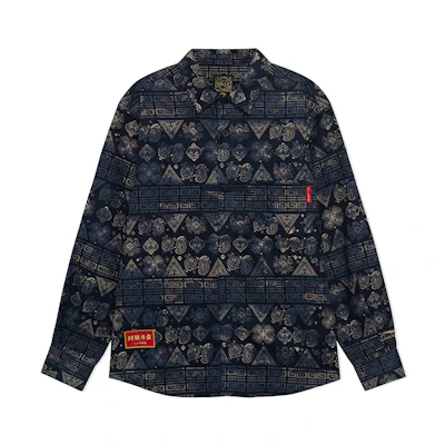 Li-Ning Paisley Pattern Loose Fit Jacket Blue - Fall Collection ASHS007-1