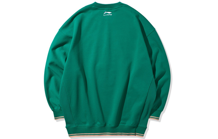 Lookbook Li-Ning Paris Fashion Show Oversized Pullover Sweatshirt Men’s Green Pepper AWDQ317-2