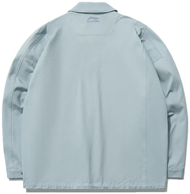 Li-Ning Paris Fashion Week Blue Mist Oversized Casual Jacket for Men ASHR053-2 Lookbook Li-Ning Paris Fashion Week Blue Mist Oversized Casual Jacket for Men ASHR053-2