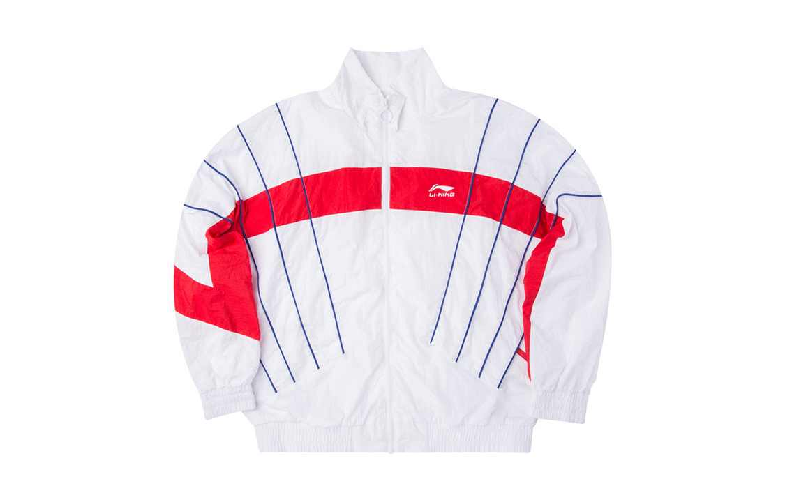 Li-Ning Paris Fashion Week Breathable Colorblock Stripe Jacket White ( Autumn) AJDQ153-3