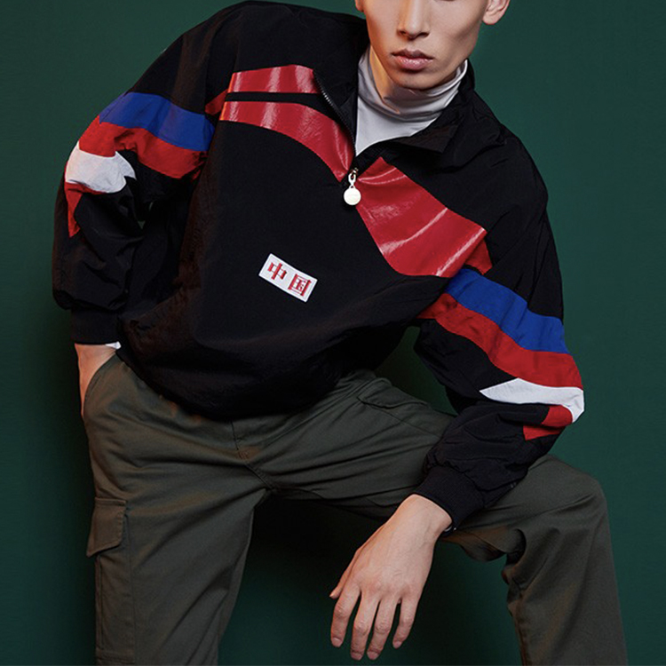 Sizing Chaqueta Negra Unisex Li-Ning Paris Fashion Week Logo Colección AJDP015-2