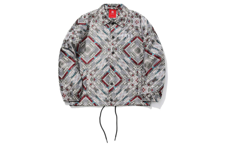 Li-Ning Paris Fashion Week FW Printed Jacket Men’s Yellow Grey All-Over Print AFDQ777-1