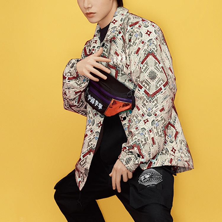 Details for Li-Ning Paris Fashion Week FW Printed Jacket Men’s Yellow Grey All-Over Print AFDQ777-1