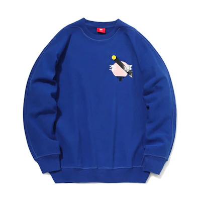 Li-Ning Paris Fashion Week Logo Crewneck Sweatshirt Deep Blue - Sportswear AWDQ339-4