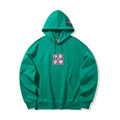 Li-Ning Paris Fashion Week Logo Hoodie Green Unisex AWDQ241-3