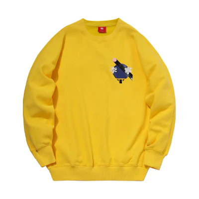Li-Ning Paris Fashion Week Logo Sweatshirt Yellow - Long Sleeve Pullover AWDQ339-3