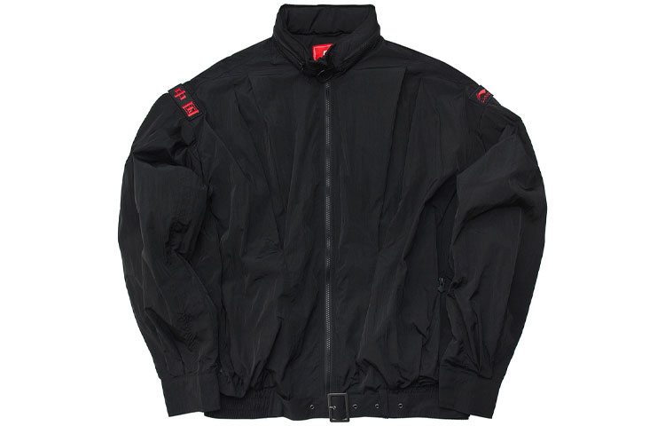 Li-Ning Paris Fashion Week Loose Fit Convertible Hood Jacket Black Unisex AJDP019-3